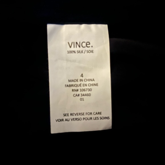 Vince 100% Silk Shorts Black Size 4 - Picture 2 of 4